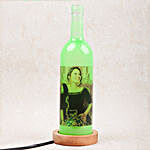 Perosnalized Mothers Day Green Bottle Lamp