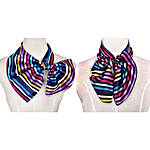Multicolor Stripes Imitation Silk Scarf