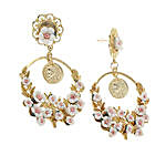 Round Floral Shaped Earrings