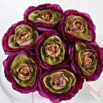 Boxed Artificial Purple Roses