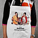 Personalised White Apron For Mom