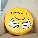 Hugging Smiley Cushion Yellow