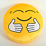 Hugging Smiley Cushion Yellow