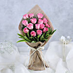 Sweet Pink Roses Bunch