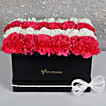 Dark Pink & White Carnations FNP Rectangular Box