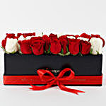 Red & White Roses Black FNP Box
