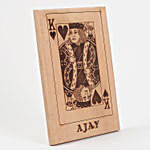 Personalised King Of Hearts Wooden Plaque