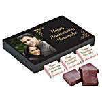 Personalised Anniversary Chocolate Box- Black
