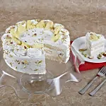 Vanilla Flavored Pista Rasmalai Cake Half kg