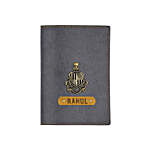 Leather Finish Passport Cover Grey