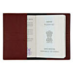 Leather Finish Passport Cover Maroon
