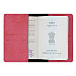 Leather Finish Passport Cover Pink
