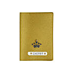 Textured Passport Cover Metallic Gold