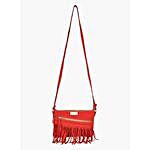 Stylish Red Fringe Sling Bag