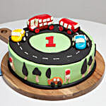 Race Track First Birthday Strawberry Cake 3 Kg