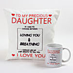 Precious Daughter Cushion & Mug Combo