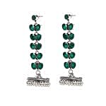 Green Designer Artificial Stone Earrings