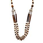 Resin & Wooden Necklace Brown