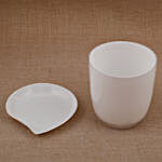 Melamine Cup & Saucer Vase White