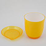 Melamine Cup & Saucer Vase Yellow