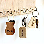 Personalised Engraved Car Key Chains Set of 3