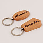 Personalised Engraved Key Chains Set of 2