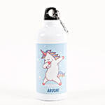 Personalised Dancing Unicorn Steel Bottle