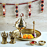 Brass Diwali Pooja Thali Combo