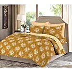 Bombay Dyeing Yellow Cotton Double Bed Sheet