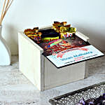 Personalised Wooden Box With Slider Cover & Chocolates