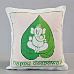 Leaf Ganesha Happy Deepavali Cushion