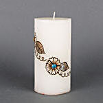 Beautiful Henna Floral Design Candle