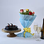 Chocolate Cake and Roses