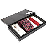 Alvaro Castagnino Multicolored Necktie Lapel Pin & Pocket Square in Crocodile Box for Men