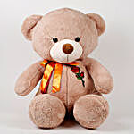 Teddy Bear With Rose Patch Brown