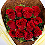 Beautiful Bouquet of 12 Red Roses