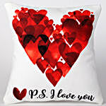 P S I Love You Printed Cushion