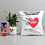2 Layer Bamboo Plant with Cushion & Dairy Milk Silk