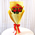6 Red Carnations Bouquet