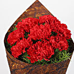 Beautiful 8 Red Carnations & Teddy Bear