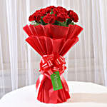 Vibrant 20 Red Carnations Bouquet