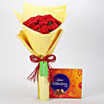 20 Carnations Bouquet & Celebrations Box
