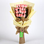 20 Pink Roses Layered Bouquet