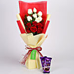 Dairy Milk Silk with Red & White Roses