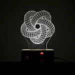 Personalised Yellow LED Spiral Lamp