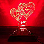 Personalised Red LED Heart Lamp
