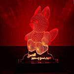 Personalised Red LED Teddy Bear Lamp