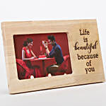 Personalised Life is Beautiful Engraved Wooden Frame