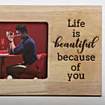 Personalised Life is Beautiful Engraved Wooden Frame