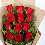 12 Layered Red Roses Bouquet & Truffle Cake